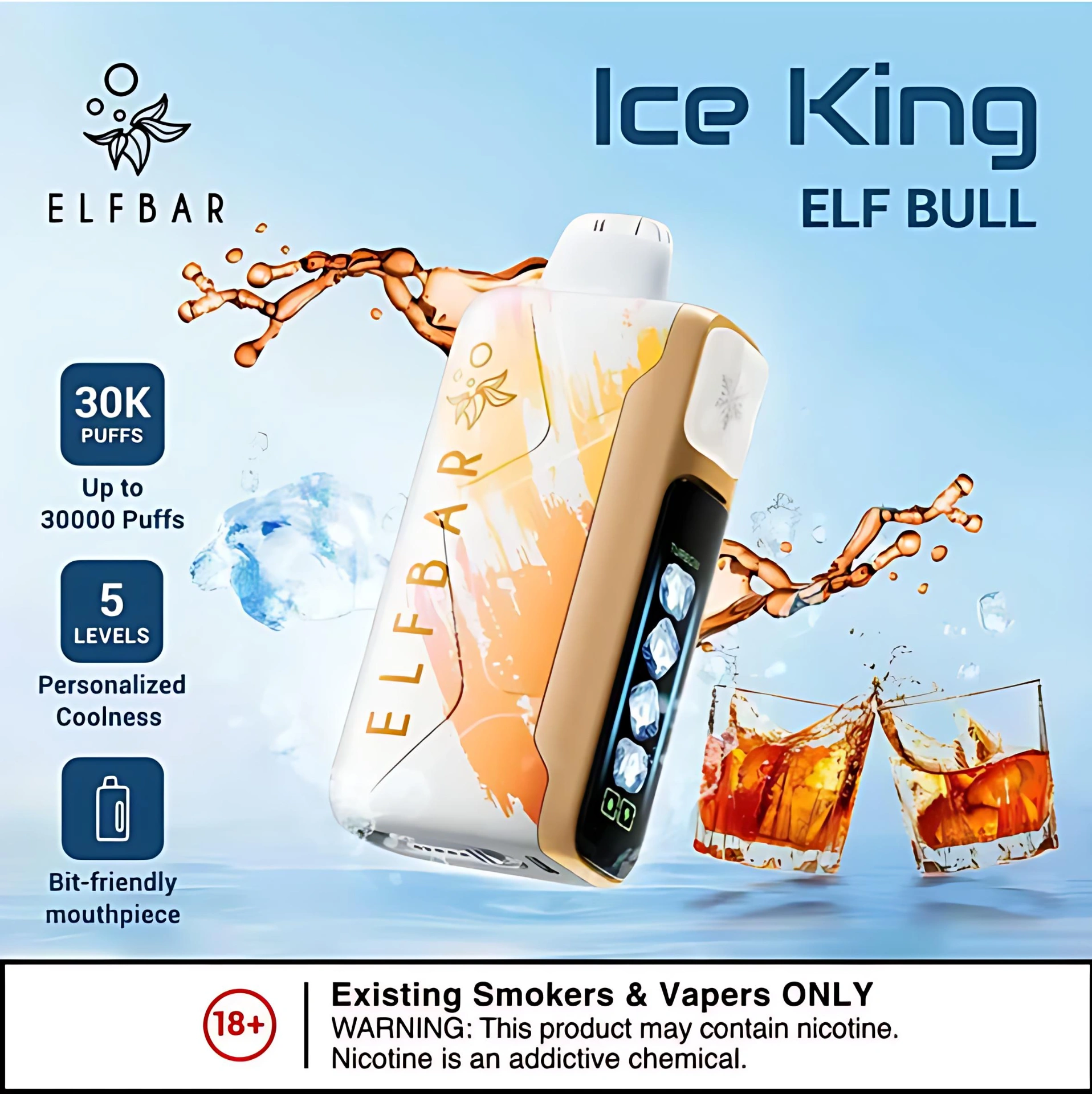 Elf Bar Ice King 30K拋棄式|五檔清涼度調節|30000口冰涼體驗:圖片 14