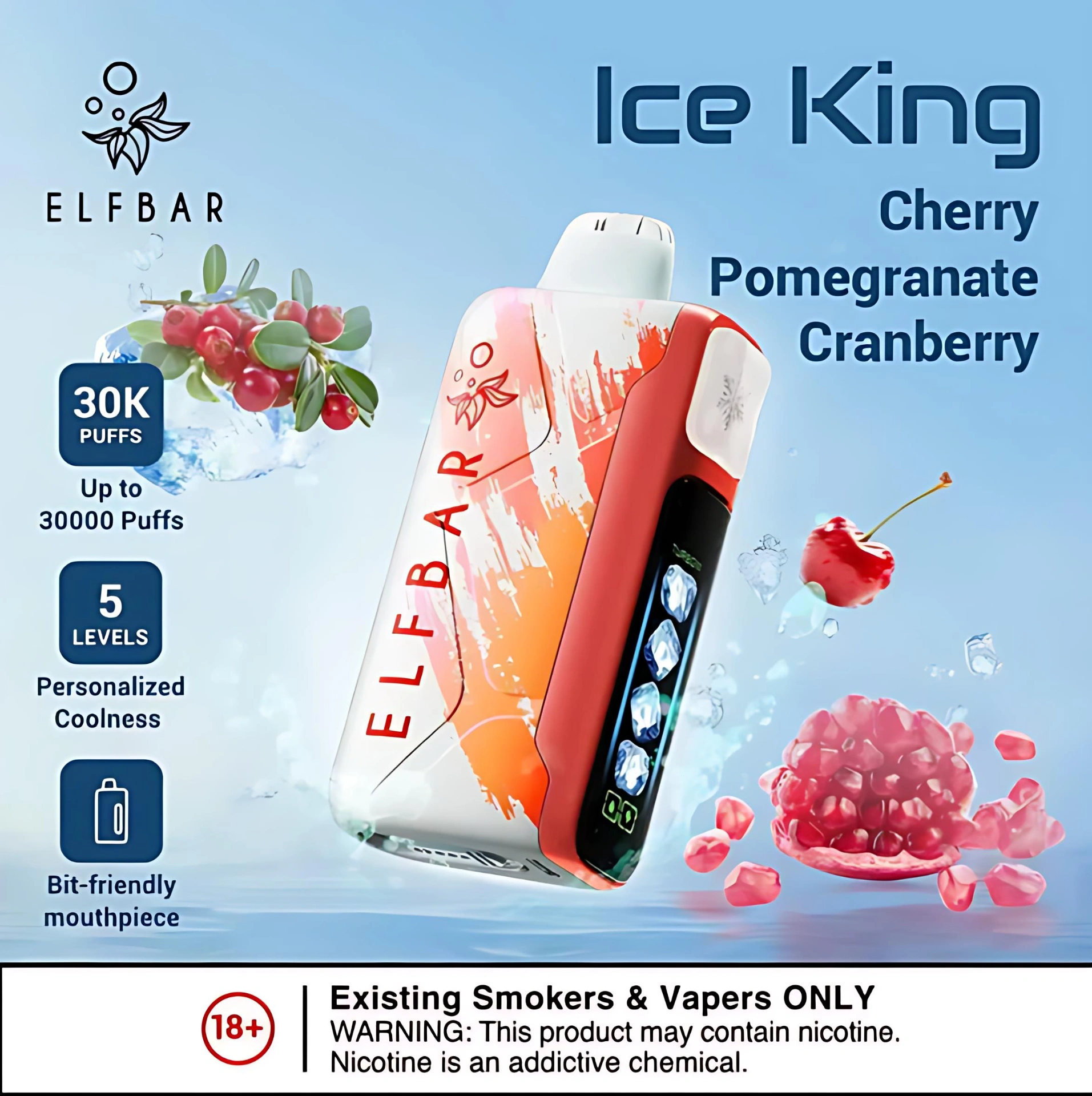 Elf Bar Ice King 30K拋棄式|五檔清涼度調節|30000口冰涼體驗:圖片 11