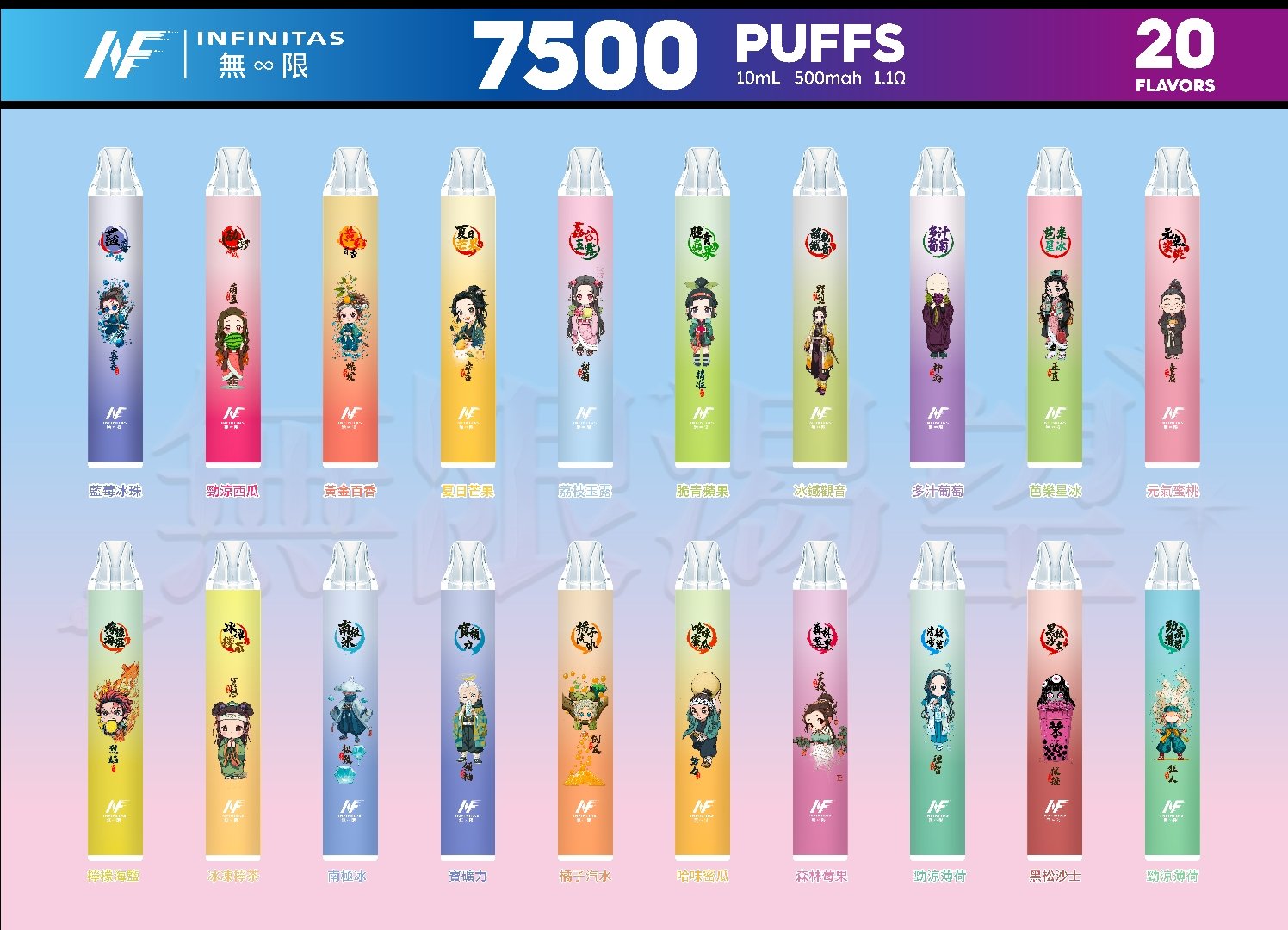INF 7500 Puffs 拋棄式電子煙|鬼滅之刃粉絲必備|潮流造型+穩定輸出:圖片 21