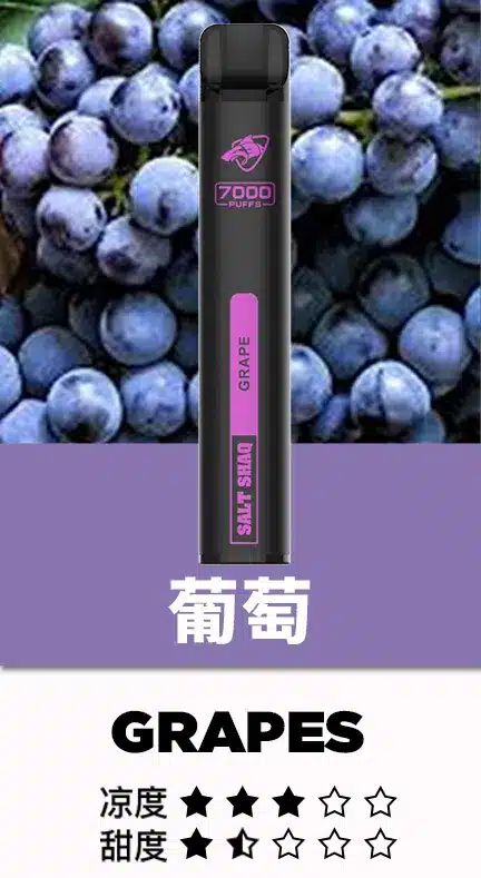 SALT SHAQ 鯊克 7000口拋棄式電子煙|大容量一次性電子菸・多口味高續航正品台灣現貨:圖片 2